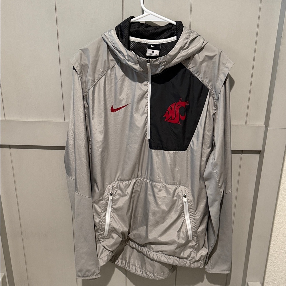Nike OnField Hooded Quarter Zip Pullover | Washington State Cougars | Medium